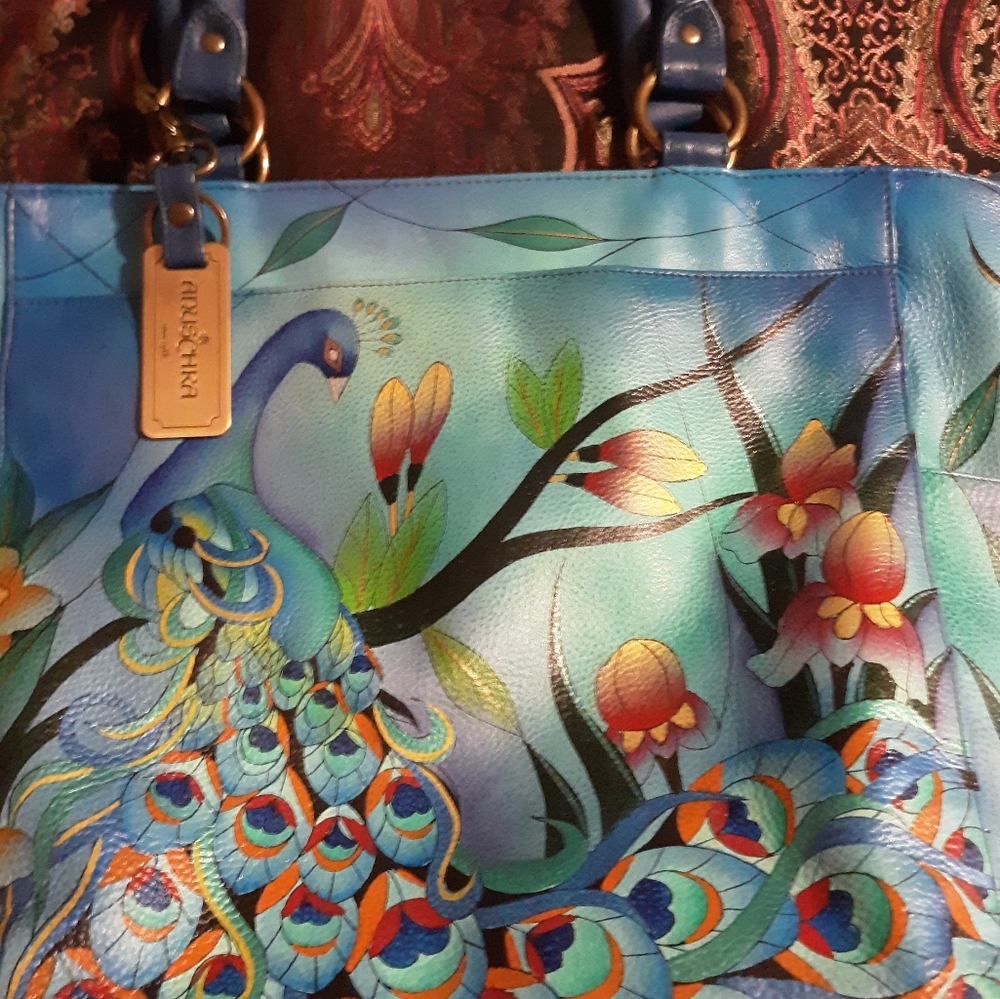 Anuschka Peacock tote